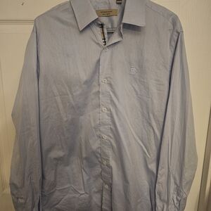 Burberry Sky Blue Men's Dress Shirt